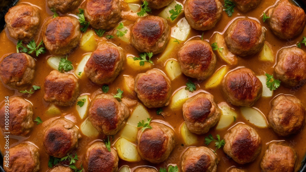Top View of Frikadeller: Authentic Danish Meatballs Recipe Top View of Frikadeller: Authentic Danish Meatballs Recipe