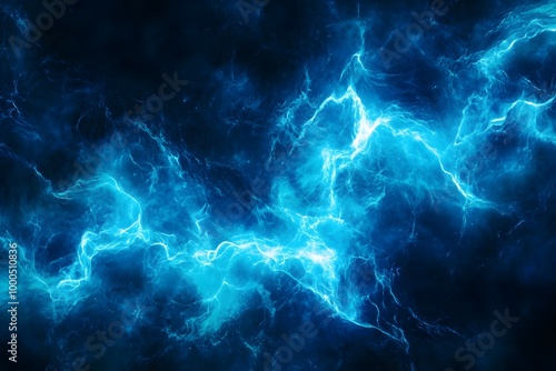 Abstract Electric Blue Lightning