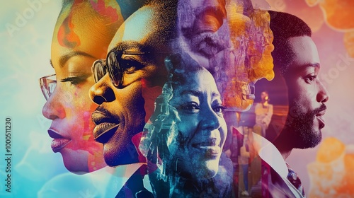 Diverse Portraits in Colorful Harmony