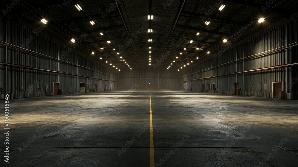 Evoking an Ambiance of Empty Warehouse with Dramatic Lighting Evoking an Ambiance of Empty Warehouse with Dramatic Lighting