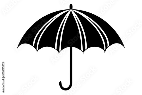 umbrella  silhouette  vector illustration