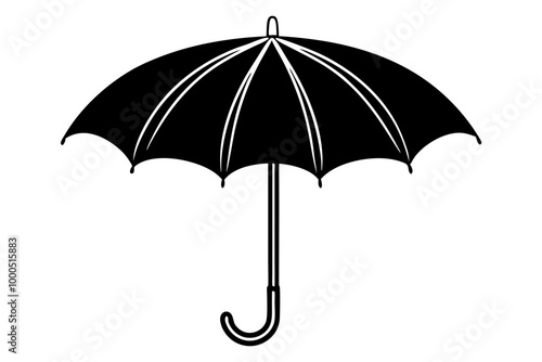 umbrella silhouette vector illustration