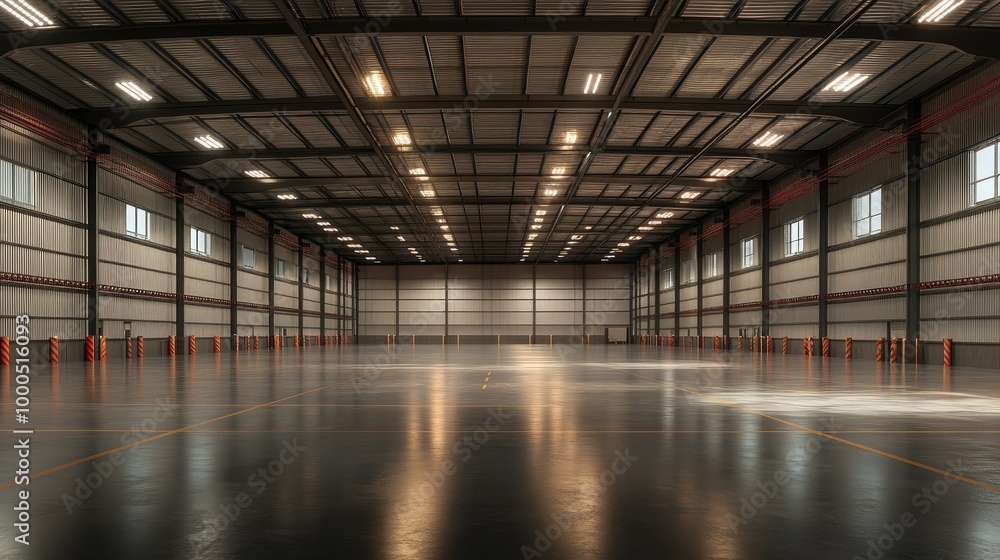 Evoking an Ambiance of Empty Warehouse with Dramatic Lighting Evoking an Ambiance of Empty Warehouse with Dramatic Lighting