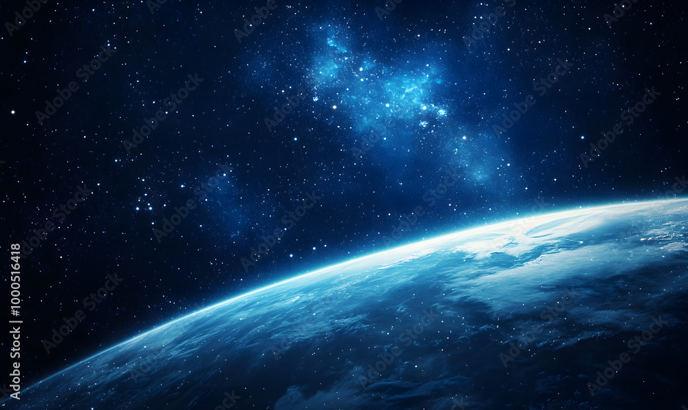 Fototapeta premium graphics of space, planets, and astronauts on a white background.