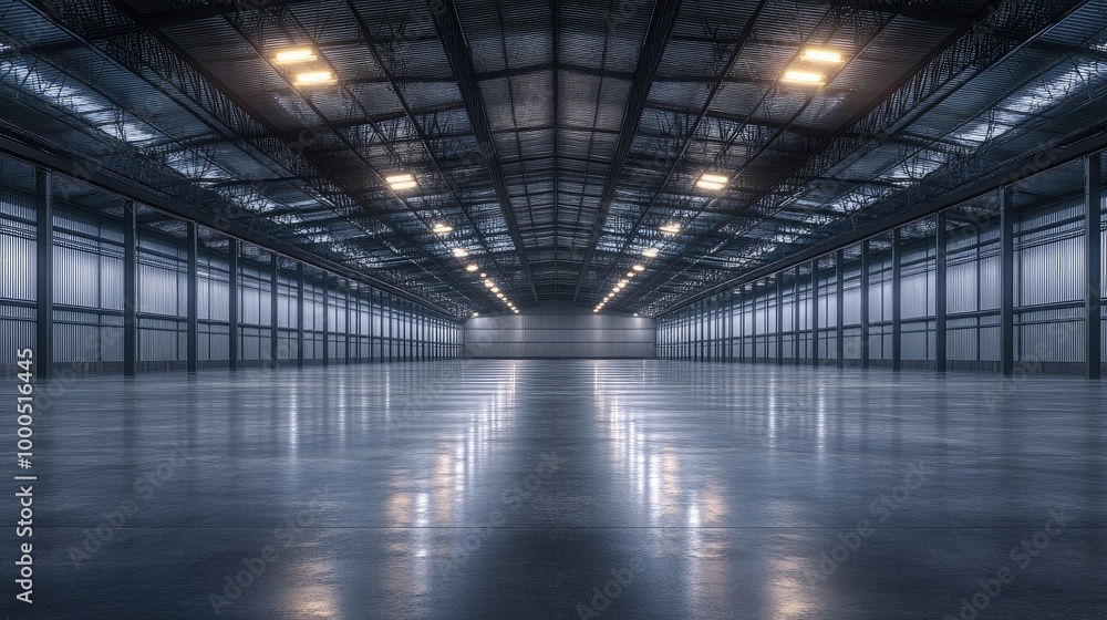 Evoking an Ambiance of Empty Warehouse with Dramatic Lighting Evoking an Ambiance of Empty Warehouse with Dramatic Lighting