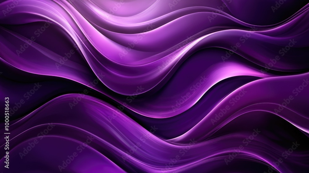 Flowing purple waves creating a luxurious and dynamic abstract background Flowing purple waves creating a luxurious and dynamic abstract background