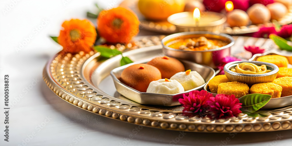 Vibrant Glossy Bhai Dooj Background with Decorative Plate and Festive Tika & Sweets - Perfect for Stock Photography Vibrant Glossy Bhai Dooj Background with Decorative Plate and Festive Tika & Sweets - Perfect for Stock Photography
