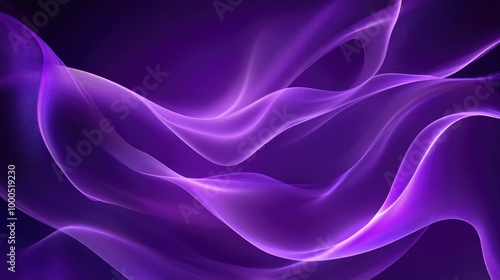 Flowing purple waves creating a luxurious and dynamic abstract background