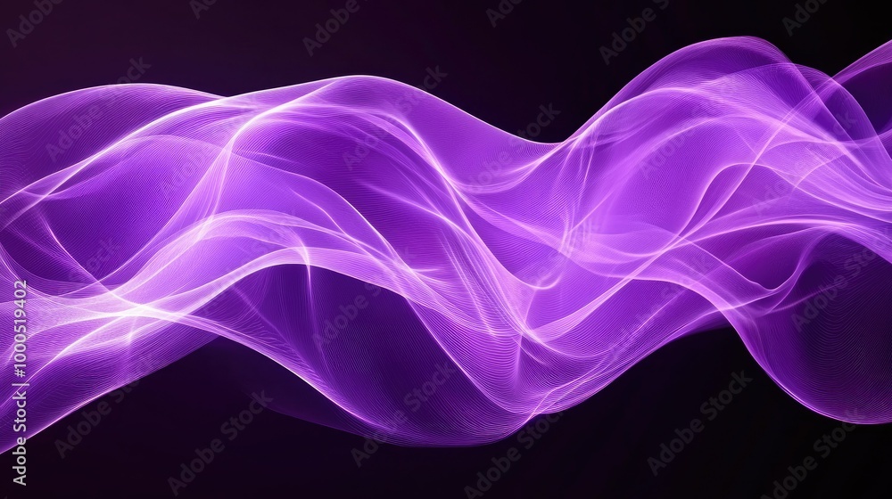 Flowing purple waves creating a luxurious and dynamic abstract background Flowing purple waves creating a luxurious and dynamic abstract background