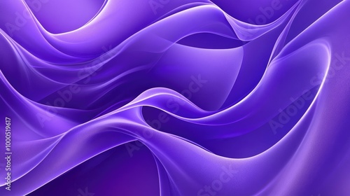 Flowing purple waves creating a luxurious and dynamic abstract background