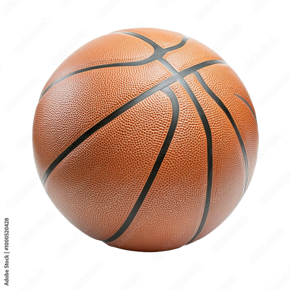 Fototapeta premium Classic orange basketball on a surface, cutout transparent png