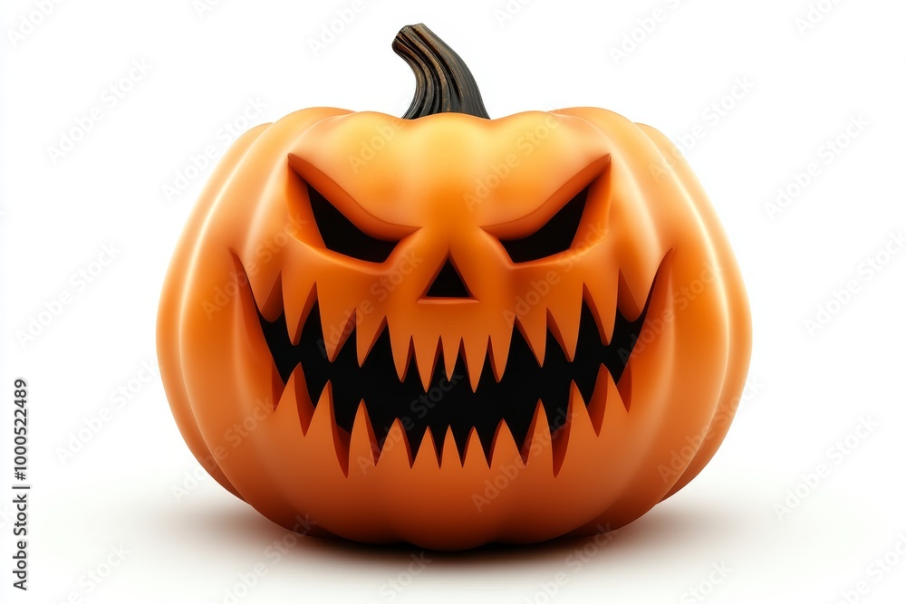 Fierce intimidating Halloween pumpkin with sharp jagged teeth and glowing eyes perfect for creating a spooky atmosphere for Halloween decorations or designs Fierce intimidating Halloween pumpkin with sharp jagged teeth and glowing eyes perfect for creating a spooky atmosphere for Halloween decorations or designs