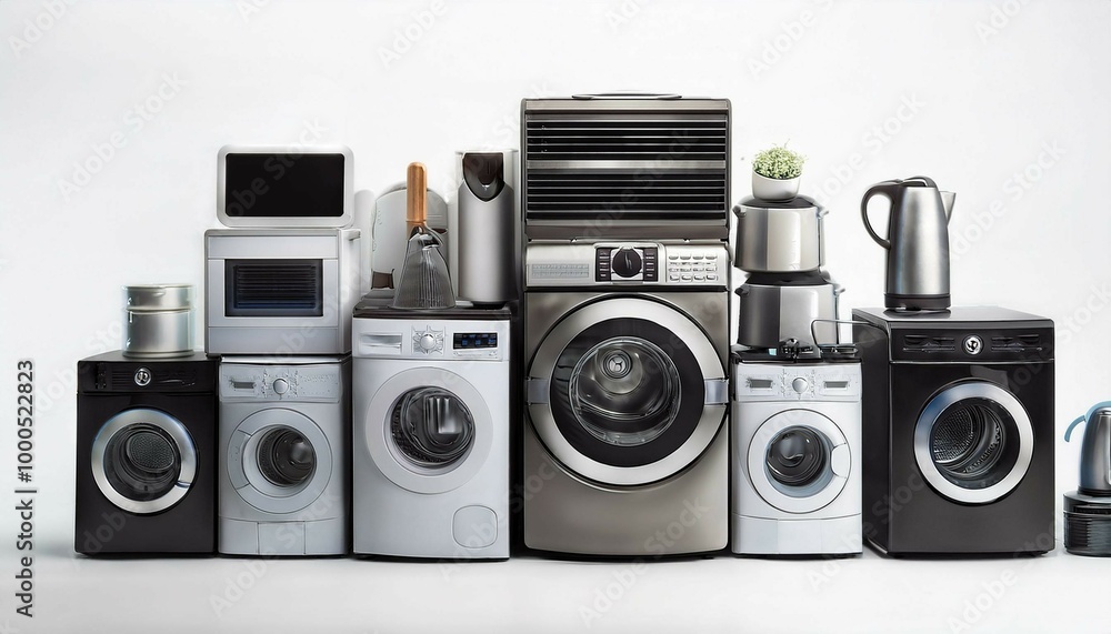 appliances on white background appliances on white background
