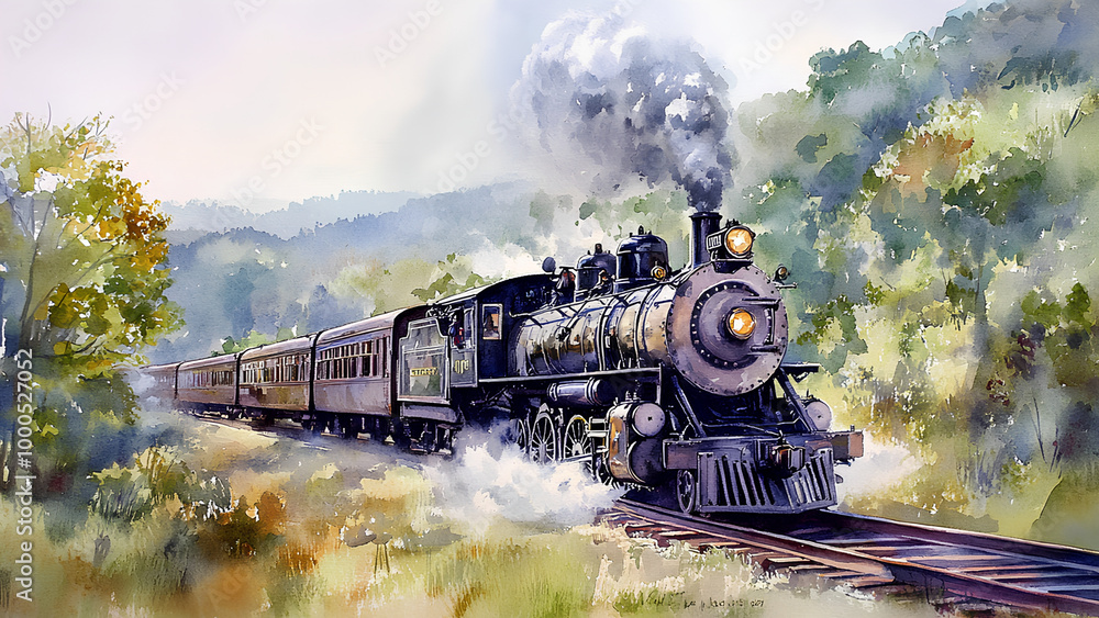 Fototapeta premium old steam locomotive