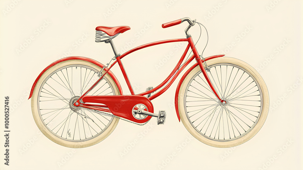 Fototapeta premium red bicycle