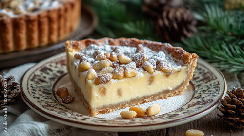 Delicious Torta della Nonna with Pine Nuts