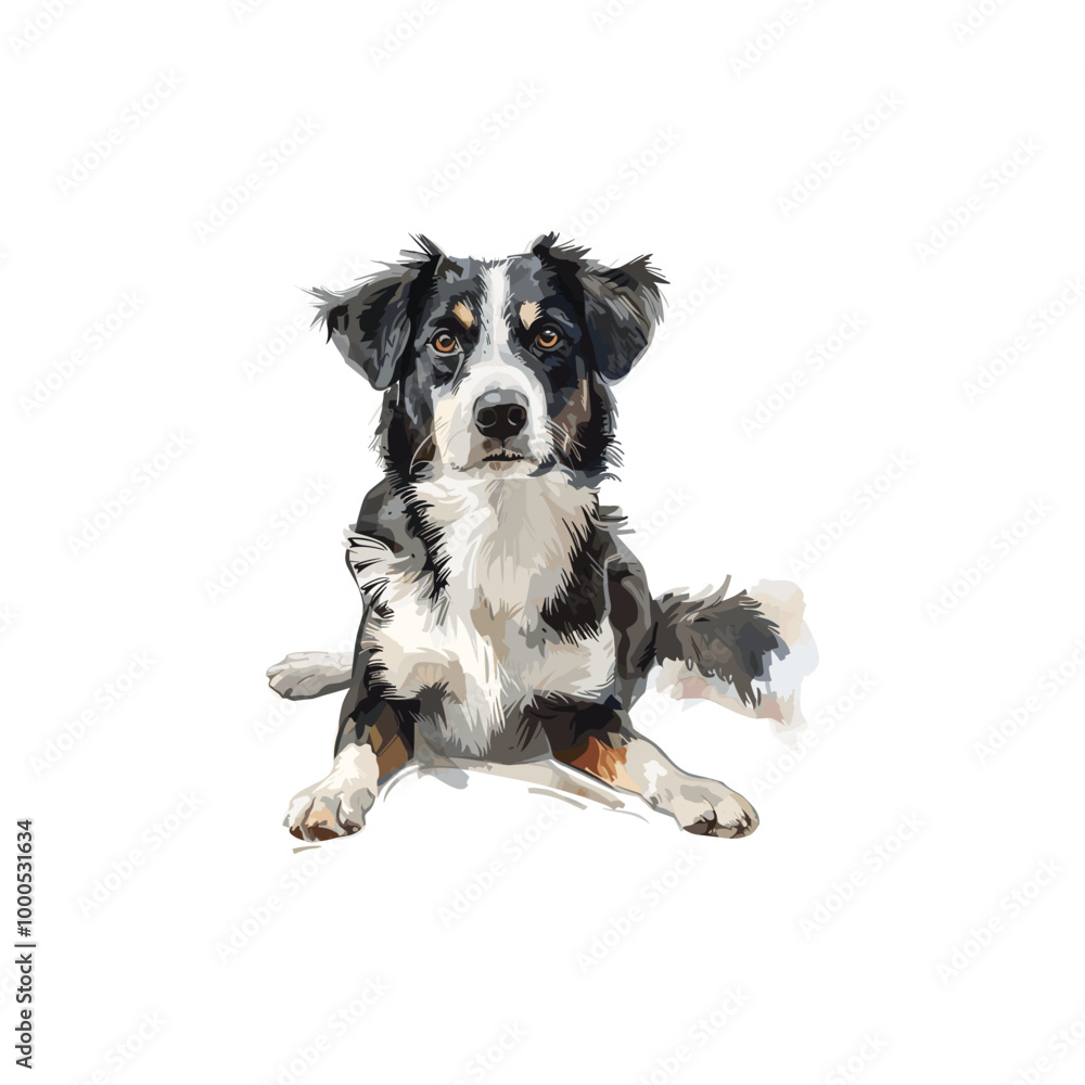 Fototapeta premium watercolor dog drawing