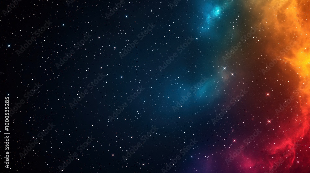 Fototapeta premium Colorful Nebulae Stars and Galaxies in Outer Space Cosmic Background