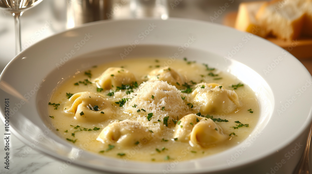 Delicious Tortellini Soup: Tender Tortellini Served in Rich Broth, Topped with Fresh Herbs and Grated Cheese Delicious Tortellini Soup: Tender Tortellini Served in Rich Broth, Topped with Fresh Herbs and Grated Cheese