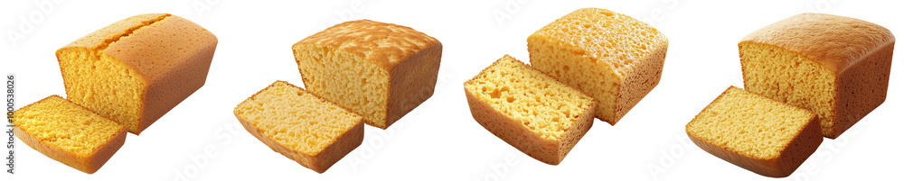 Freshly Baked Loaves of Yellow-Brown Bread, isolated on transparent background. Freshly Baked Loaves of Yellow-Brown Bread, isolated on transparent background.