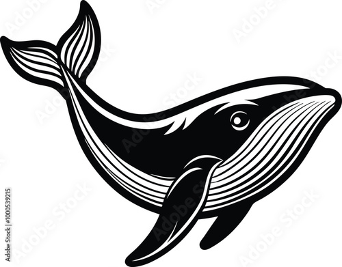 blue whale icon vector logo sample idea design