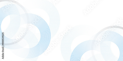 White abstract background with blue circle. halftone dots decoration. Modern banner template. Digital future technology concept. vektor