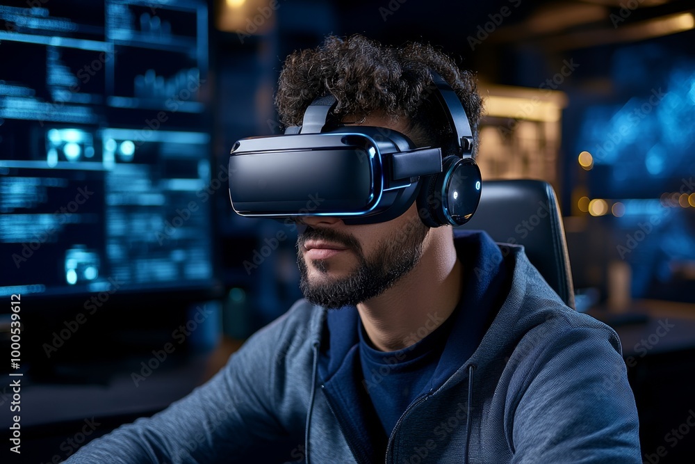 Cyber-detectives investigating dark web crimes, using advanced VR tools to navigate encrypted marketplaces in a futuristic digital world Cyber-detectives investigating dark web crimes, using advanced VR tools to navigate encrypted marketplaces in a futuristic digital world