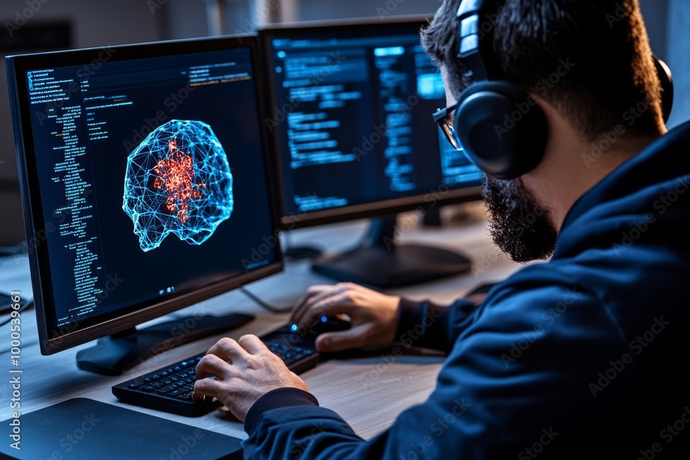 Dark web cybercrime investigation, with forensic experts analyzing the digital footprints of cybercriminals in a secured lab Dark web cybercrime investigation, with forensic experts analyzing the digital footprints of cybercriminals in a secured lab