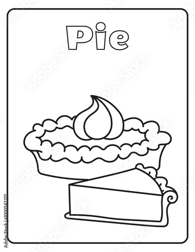 Thanksgiving and Fall Harvest Coloring Page Autumn Season Fun Images Cozy Harvest Traditions Pie photo