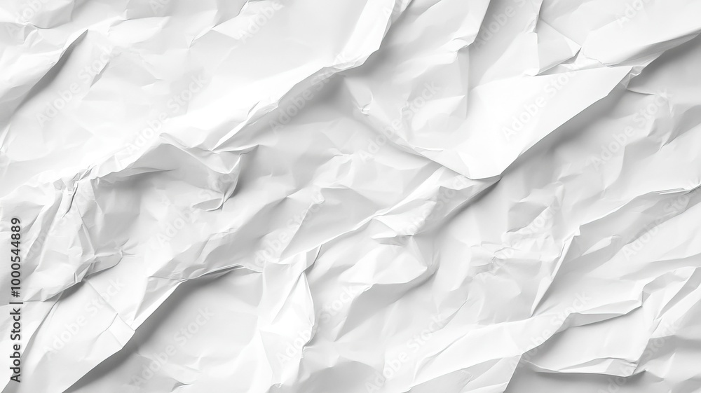 Crumpled White Paper Texture Background.generative ai Crumpled White Paper Texture Background.generative ai