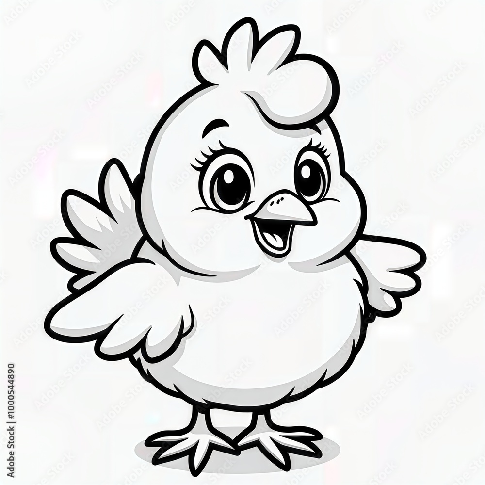 Fototapeta premium Cute Cartoon Chick