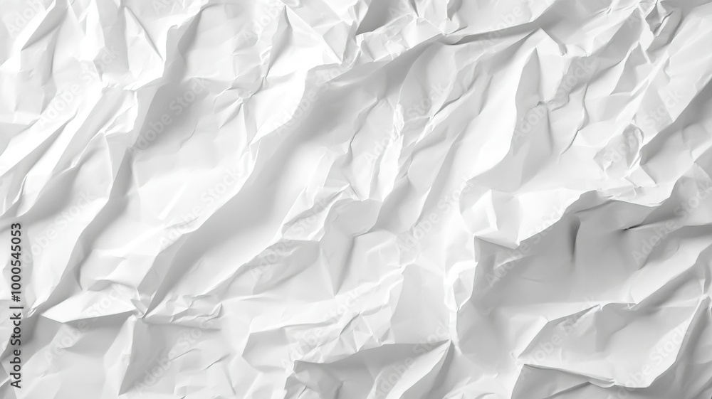 Crumpled White Paper Texture Background.generative ai Crumpled White Paper Texture Background.generative ai