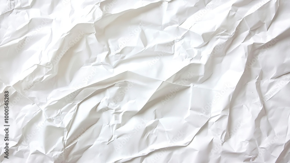 Obraz premium Crumpled White Paper Texture Background.generative ai
