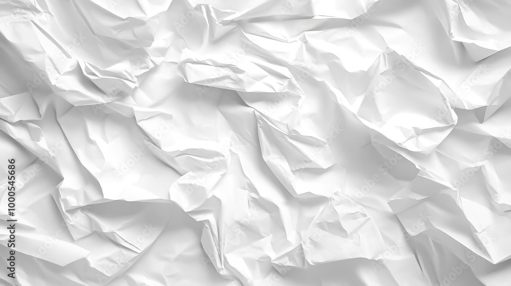 Obraz premium Crumpled White Paper Texture Background.generative ai