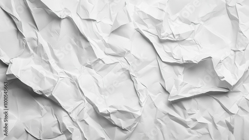 Wallpaper Mural Crumpled White Paper Texture Background.generative ai Torontodigital.ca
