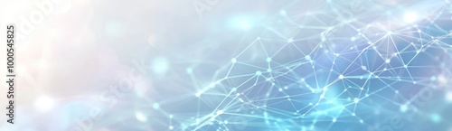 Abstract digital network with glowing nodes and connections, symbolizing technology and data.