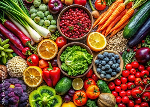 Wallpaper Mural Vibrant and Nutritious Foods for a Healthy Living Lifestyle and Wellness Journey in Everyday Life Torontodigital.ca