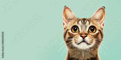 Wallpaper Mural Charming Cat Gazing with Curiosity Torontodigital.ca