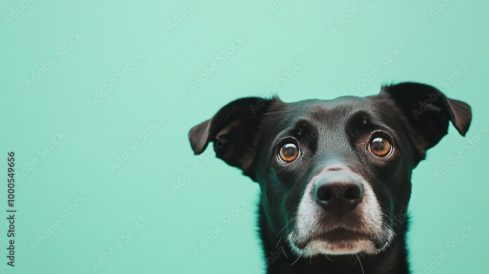 Dog Staring at Camera with Expressive Eyes Dog Staring at Camera with Expressive Eyes