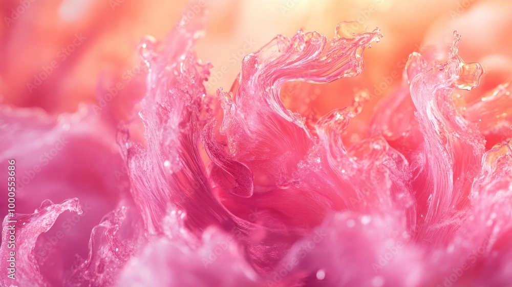 A vibrant, swirling pattern resembling flowing water or liquid art in shades of pink. A vibrant, swirling pattern resembling flowing water or liquid art in shades of pink.