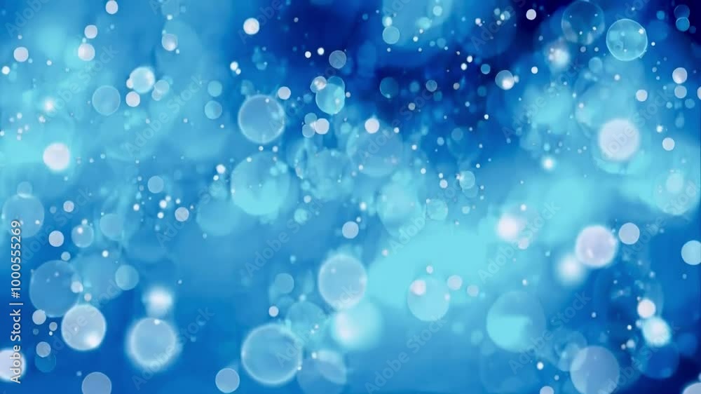 Blue blurred Christmas background with floating bokeh circles Blue blurred Christmas background with floating bokeh circles