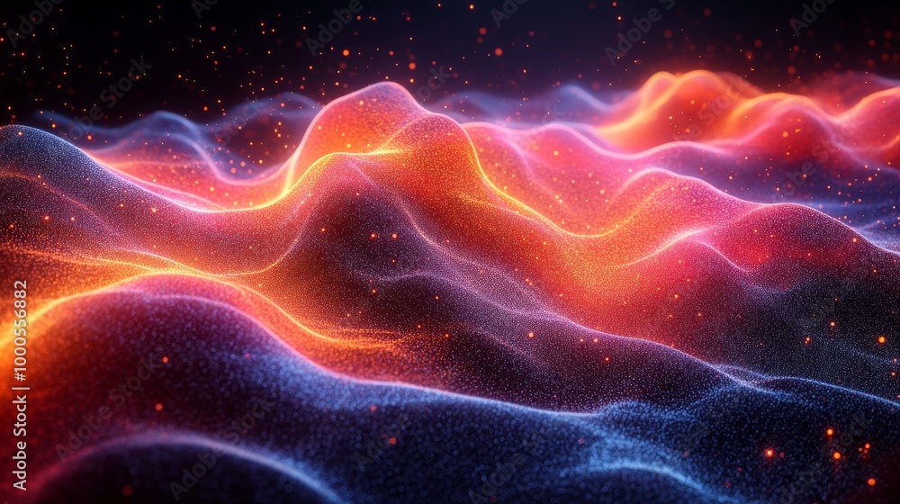 Vibrant Abstract Waves in Neon Colors Vibrant Abstract Waves in Neon Colors