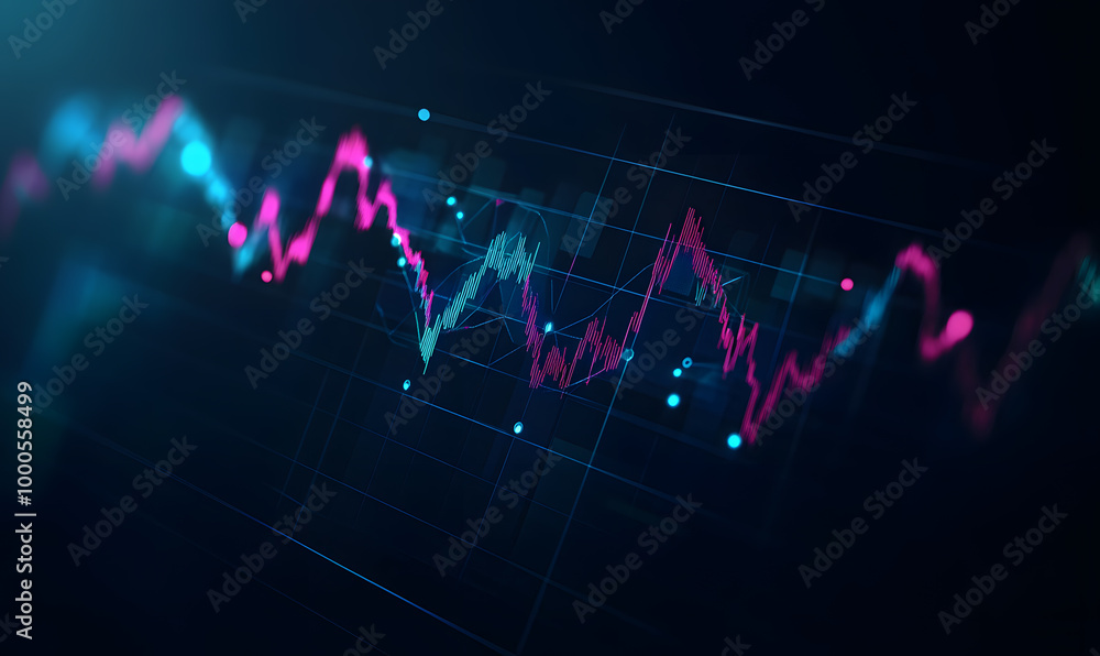 Futuristic Stock Market Chart with Glowing Data or Dynamic Financial Timeline for graphic background Futuristic Stock Market Chart with Glowing Data or Dynamic Financial Timeline for graphic background