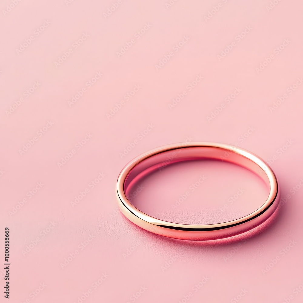 Elegant Minimalist Ring on Soft Pink Background Elegant Minimalist Ring on Soft Pink Background