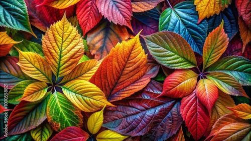 Vibrant Leaves Captured in Artistic Paintings Showcasing Nature's Beauty in Vivid Colors and Textures