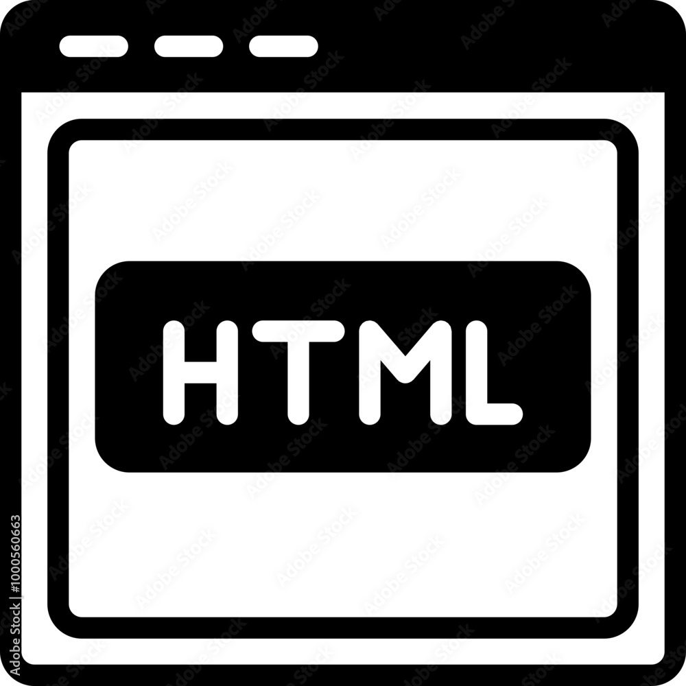 Html Glyph Icon Design Vector Html Glyph Icon Design Vector