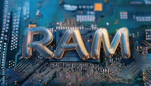 High-Performance RAM Technology on Circuit Board photo