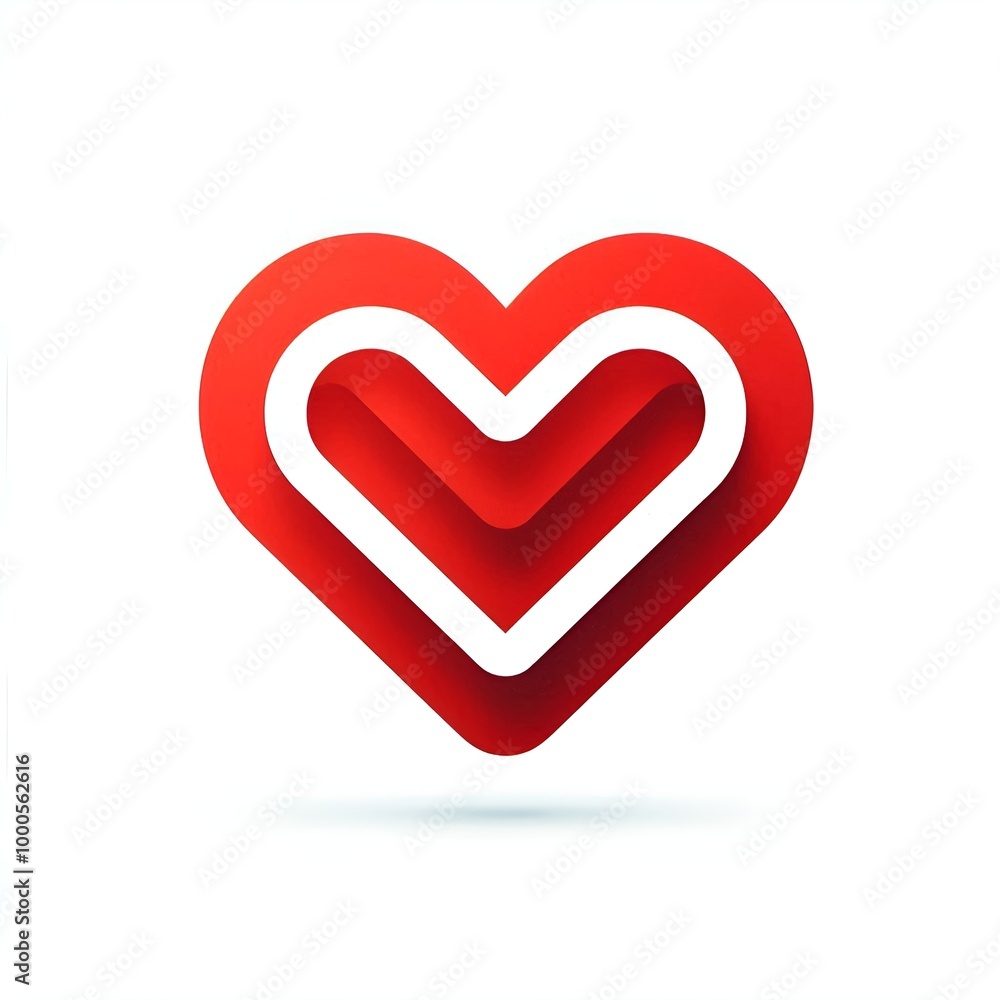 Valentine's Day symbol is a heart, isolated icon on a white background Valentine's Day symbol is a heart, isolated icon on a white background