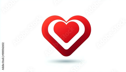 Valentine's Day symbol is a heart, isolated icon on a white background