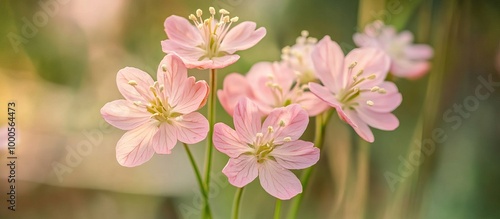 Delicate Pink Flowers in Soft Light